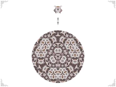 Chinese Zodiac kaleidoscope－Sheep chinese zodiac kaleidoscope sheep