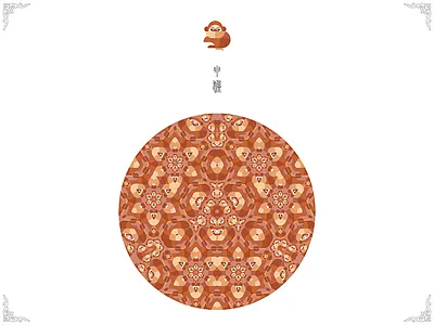 Chinese Zodiac kaleidoscope－Monkey chinese zodiac kaleidoscope monkey