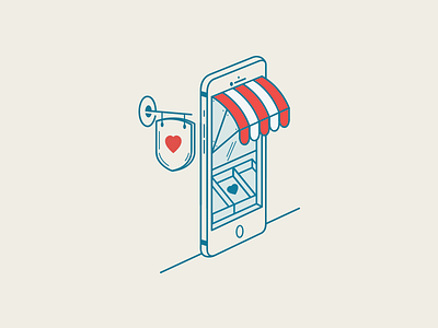 Heart Shop designer heart icon illustration iphone money sale shop store