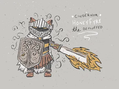 Cat Souls cat fantasy illustration rpg video game