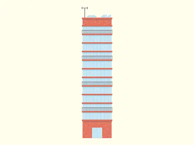 Apartment Building 2 apartment building city illustration new york city red