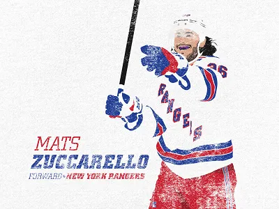 Mats Zuccarello hockey illustration mats zuccarello new york rangers sports sports design