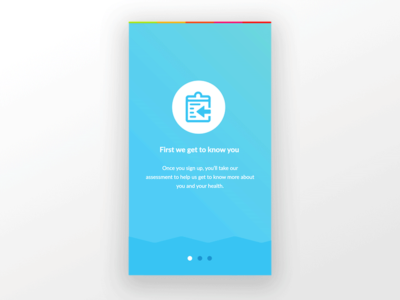 Walkthough | On-boarding android animation app design gif icon intro ios onboarding