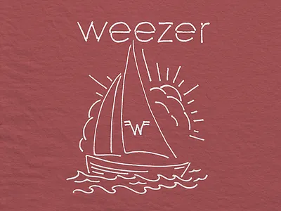 Weezer Sail apparel drawn merch rock sailboat weezer