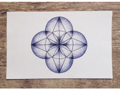 Kaleidoscope Stippling flower geometric kaleidoscope lotus mandala micron pattern purple sakura stippling symmetrical