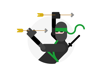 Skill No. 138 arrow catch character dodge fast flat illustration japan ninja scrum skill speed