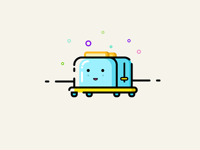 Toaster art breakfast graphic icon illustration toaster