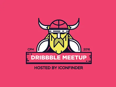 Dribbble Meetup Copenhagen illo illustration meetup minimal viking