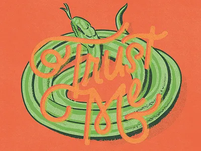 Trust Me... calligraphy doodle font graphic design handlettering illustration lettering type typography vintage