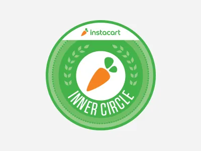 Instacart Inner Circle badge carrot grocery instacart