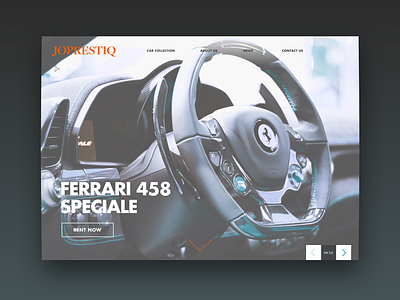 JOPRESTIQ - car rental boutique #uidaily dailyui uidaily