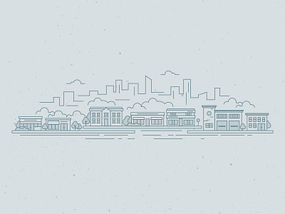 City Scape buildings city illustration skyline suburbs