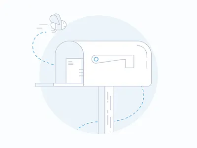 Product Illustrations bee illustration mailbox