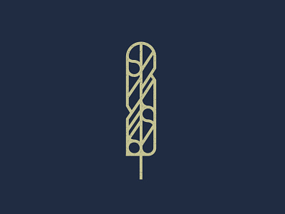 Feather Icon feather geometry logo shapes