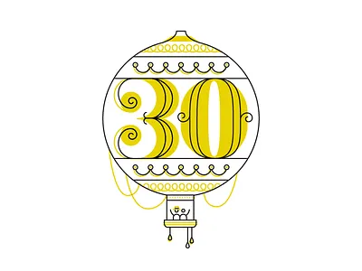 Birthday Balloon balloon birthday infographic lettering line map monoweight numbers print travel