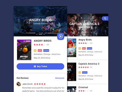 Movie App Design app movie ticket ui