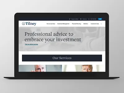 Tilney - Website Redesign finance grid redesign responsive ui ux