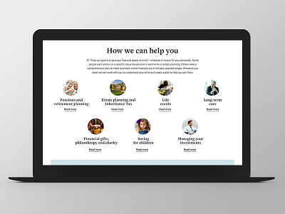 Tilney - Website Redesign circle grid redesign responsive ui ux