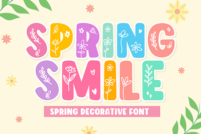 spring smile font hand lettering