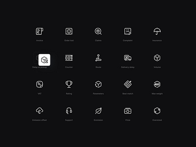 Dashboard - icons custom icons delivery delivery icons design system graphic design guidelines icon design icon pack icon set iconography icons icons for dashboard line icons product design ui user interfase