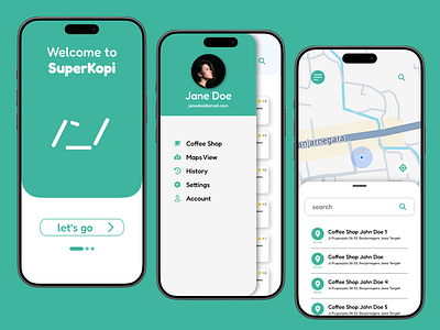 Superkopi APP cafe coffee coffee shop coffeeapp ui