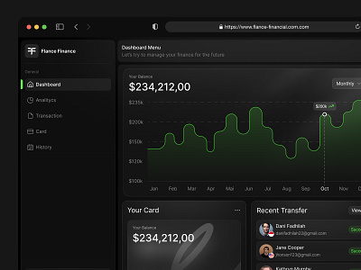 Flance Finance - Dashboard Finance bank clean convert dark mode dashboard dashboard darkmode dashboard finance dashboard page desktop finance finance financial flance page purwa purwa adi wicaksana transfer ui uidesign ux