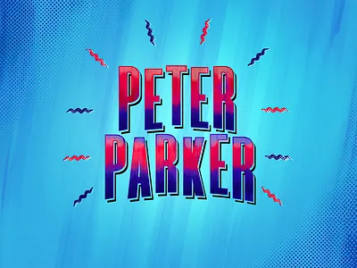 Peter Parker design graphic design logo peter parker spiderman spiderverse typography