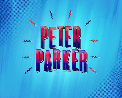 Peter Parker design graphic design logo peter parker spiderman spiderverse typography