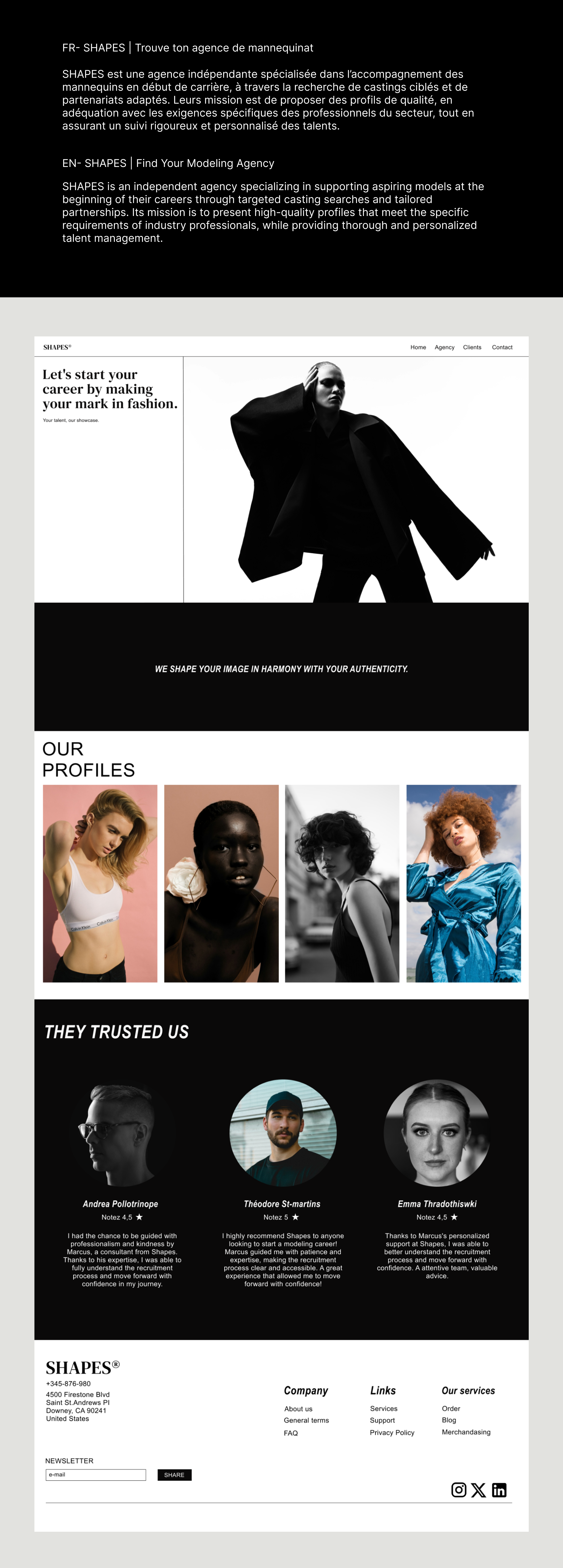 SHAPES | WEBSITE MODELS design figma graphic design minimalist protytapge ui webdesign website