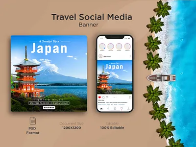 Dream Trip to Japan – Travel Ad Copy Design adobe illustrator adobe photoshop graphic design manipulation photoshop