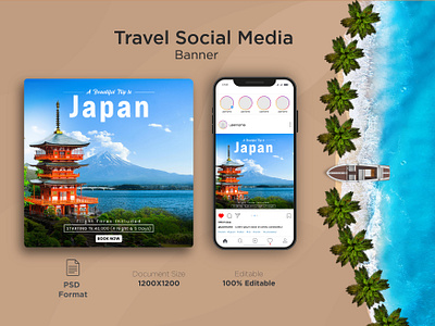 Dream Trip to Japan – Travel Ad Copy Design adobe illustrator adobe photoshop graphic design manipulation photoshop