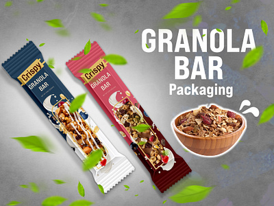 Granola Bar Packaging Design Product Mockup adobe illustrator adobe photoshop branding design photoshop