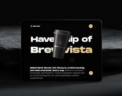 BrewVista – A Bold Coffee Experience 1 bold coffee cool dark theme figma landing page modern design top ui ux website website design