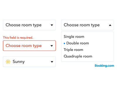 B.undle - Dropdown bookingcom concept dropdown ui