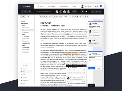 LivingBooks pt. 3 app book bootstrap chat clean comment community elegent responsive startup web writing