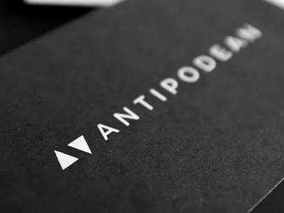 Antipodean a antipodes arrows black branding identity logo logo design luxury travel
