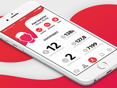 Dashboard Biomouv Activity - Health App activity app biomouv health running ux