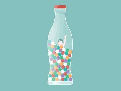 Soda bottle balls bottle colorful pool soda