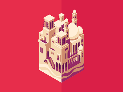 Arabian days arabian days illustration isometric vector