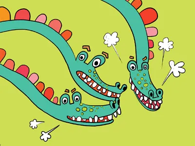 Watch out for the dragon! animal childrens book childrens illustration dragon fairytale illustration kidlitart kids illustration