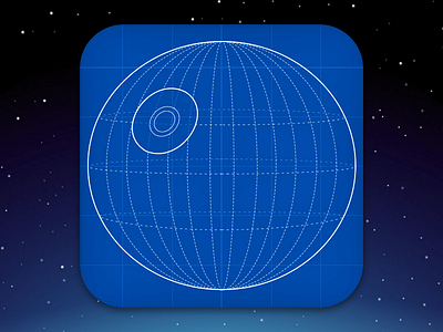 Death Star Plans Icon - DailyUI #005 app app icon blueprints dailyui death star icon star wars