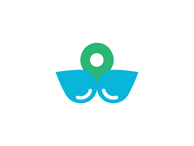 Drop | Pin | Logo design drop location nature oasis pin water