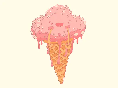 Yummy! adorable adventure cartoon cute dessert funny ice cream nice sketch sweet time yummy