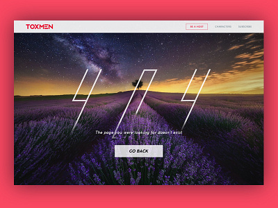TOXMEN web · Page 404 404 background e commerce flat flowers interface material photo store ui ux web