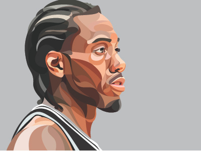 The Klaw basketball illustration kawhi leonard portrait san antonio spurs vector