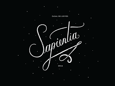 Sapientia I black branding label lettering packaging sapientia wine wine label