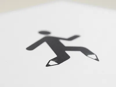 NoteRunner branding identity ipad logo logo design notes pencil runner stick man