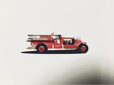 Fire Truck auto car firetruck red truck vintage
