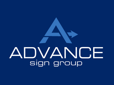 Advance Sign Group Logo Concept advance group logo sign