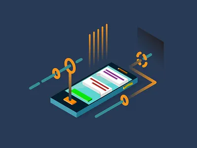 Communication breakdown chat chat bubble communication graphic illustration isometric phone